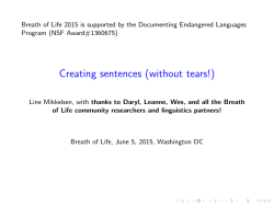 Line Mikkelsen-Creating Sentences-June5-2015