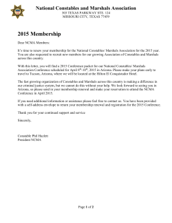 2015 NCMA Membership Notice and Awards Nominations
