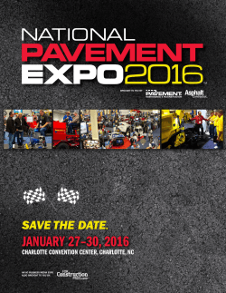 2016 Prospectus - National Pavement Expo