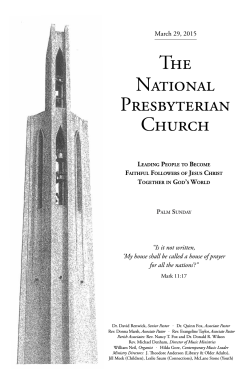 March 29 Bulletin - National Presbyterian Church