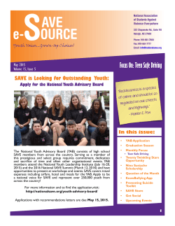 May e-Source - Students Against Violence Everywhere