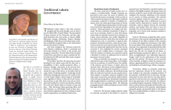 Traditional Lakota Governance