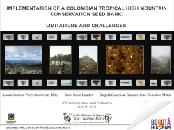 Implementation of a Colombian tropical high mountain conservation