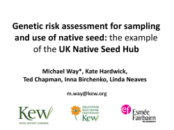 Genetic risk assessment for sampling and use of native seed: the