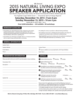 the Speaker Application