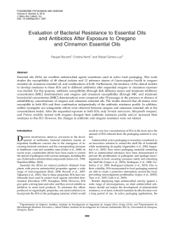 Bacterial resistance to Essential Oils and Antibiotics after exposure