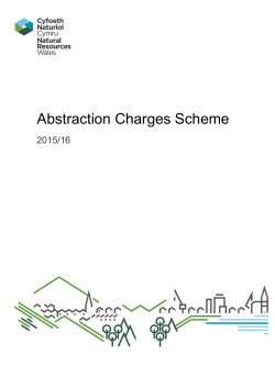 Abstraction Charges Scheme 2015-16