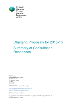 Summary of Consultation Responses 2015