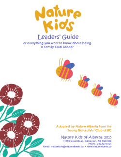 Nature Kids` Leader`s Manual