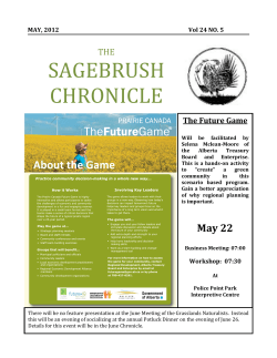 Sagebrush Chronicle May 2012