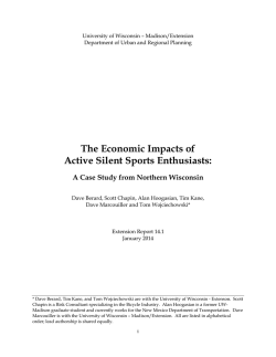 The Economic Impacts of Active Silent Sports Enthusiasts: