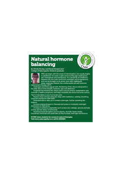 Natural hormone balancing