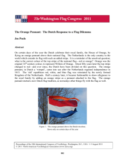 The Orange Pennant: The Dutch Response to a Flag