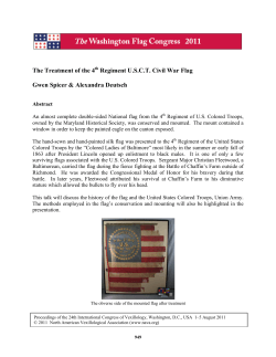The Treatment of the 4th Regiment U.S.C.T. Civil War Flag