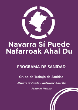 Programa de sanidad - Navarra sÃ­ puede