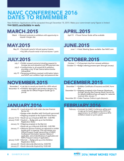 Important Dates & Deadlines for 2015-16