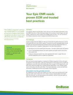 Your Epic EMR needs proven ECM and trusted best