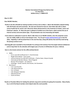 Presidents Letter May 2015 - Navistar International Chicago Area
