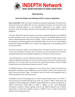 World Environment Day press release by INDEPTH