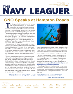 CNO Speaks at Hampton Roads - Navy League of the United States