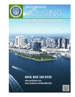 Unaccompanied Housing Welcome Aboard Handbook