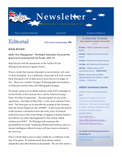 NVN`s April newsletter - Navy Victoria Network
