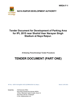 tender document (part one)