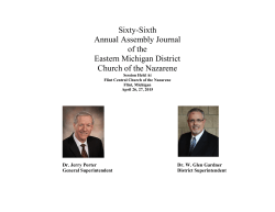 Sixty-Sixth Annual Assembly Journal of the Eastern Michigan District