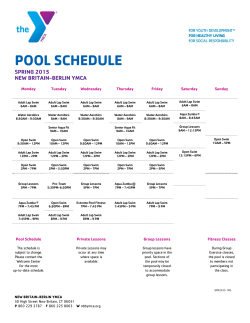 Click here for the pool schedule. - New Britain