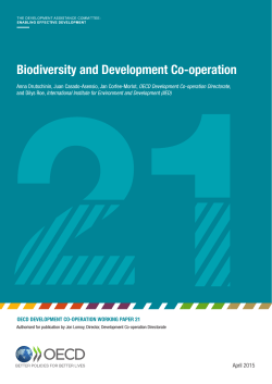 Biodiversity and Development Co-operation