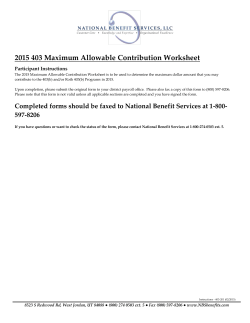 2015 403 Maximum Allowable Contribution Worksheet