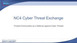 NC4 Cyber Threat Exchange