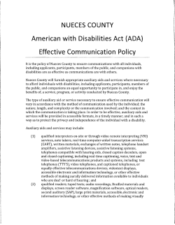(ADA) Effective Communication Policy
