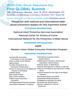 First GLOBAL Summit - National Clearinghouse on Abuse in Later Life