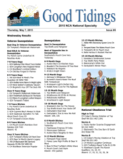Good Tidings Issue #4 - 2015 NCA National Specialty