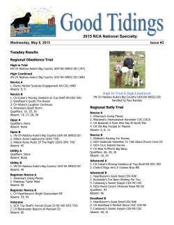 Good Tidings Issue #3 - 2015 NCA National Specialty