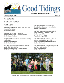 Good Tidings Issue #2 - 2015 NCA National Specialty
