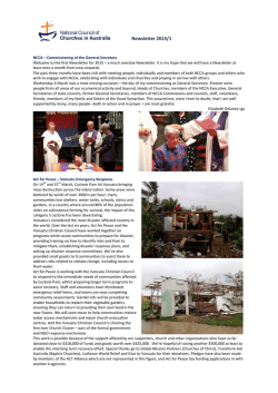 Newsletter 2015/1 - National Council of Churches in Australia