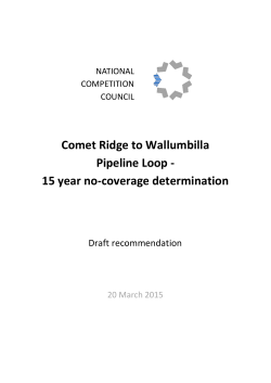 Draft recommendation, 20 March 2015