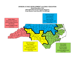 NC Pre-K Program Regions Map