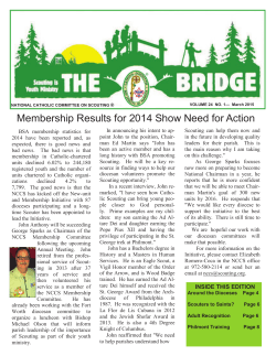 March 2015 edition of The Bridge - National Catholic Committee on