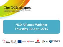 NCD Alliance Webinar Slides, 30 April 2015