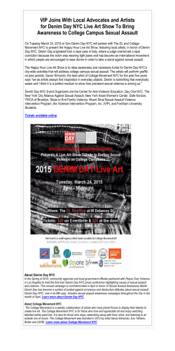 VIP Joins With Local Advocates and Artists for Denim Day NYC Live