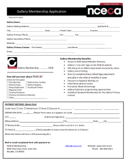 Gallery Membership Form PDF