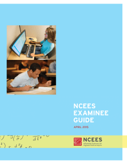 NCEES EXAMINEE GUIDE