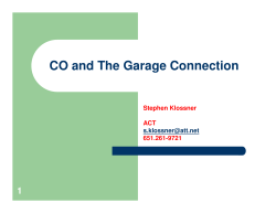 CO and The Garage Connection