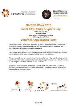 NAIDOC Week 2015 Inner City Family & Sports Day Volunteer