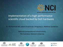 Implementation of a high performance scientific cloud backed