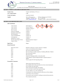 www.nclabs.com Revision Date: 04/07/2015 Safety Data Sheet