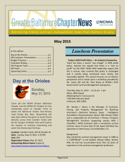 ncma newsletter â may 2015 - The Greater Baltimore Chapter of